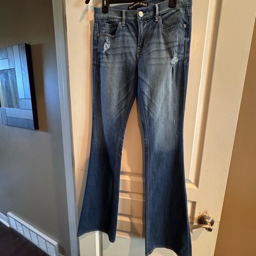Express Classic Blue Flare Jeans
